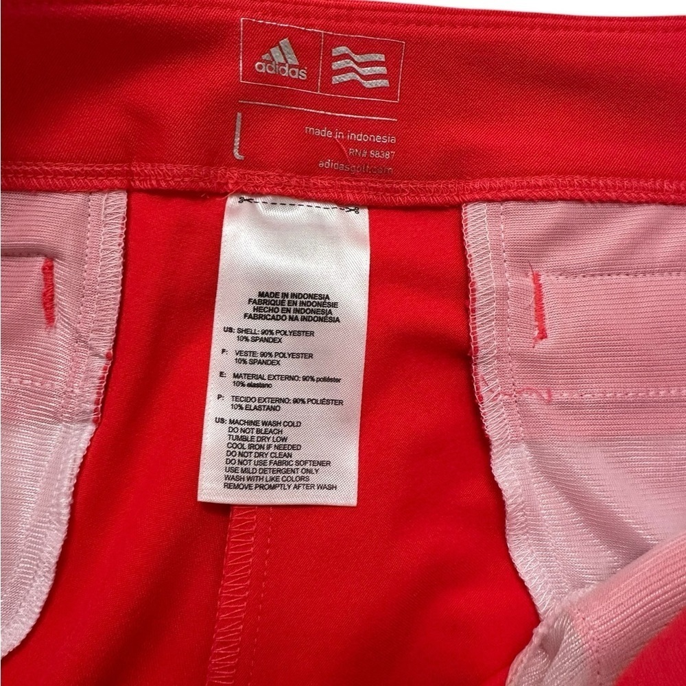 Adidas Women's L Pull On Stretch Bermuda Golf Shorts Salmon - Picture 17 of 17